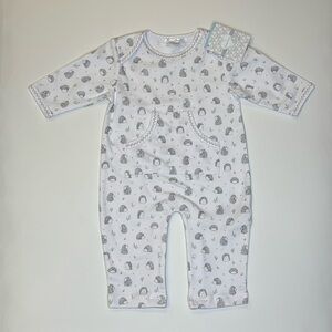 Kissy Kissy Baby Boys Outfit Long Sleeve Playsuit Jumper 9 Months Hedgehogs NWT
